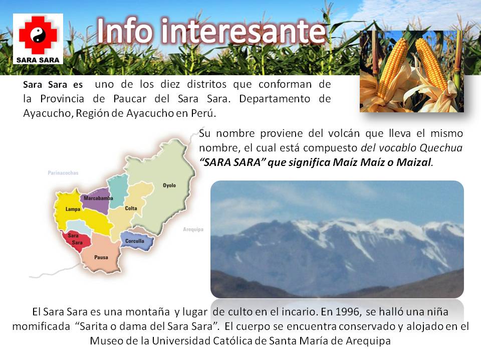 informacion  interesante de Sara Sara marca peruana promocion cultural y turistica